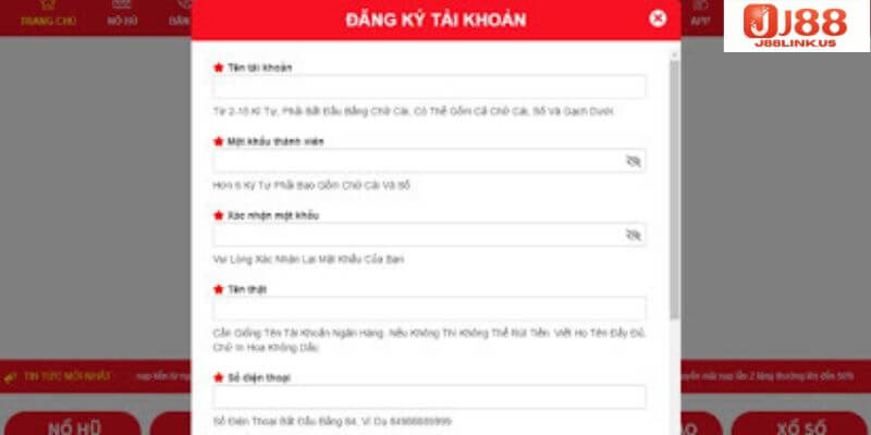 Đăng Ký J88 – Cơ Hội Tham Gia Cá Cược Trực Tuyến Thả Ga Cung cấp chính xác và đầy đủ thông tin khi đăng ký J88.