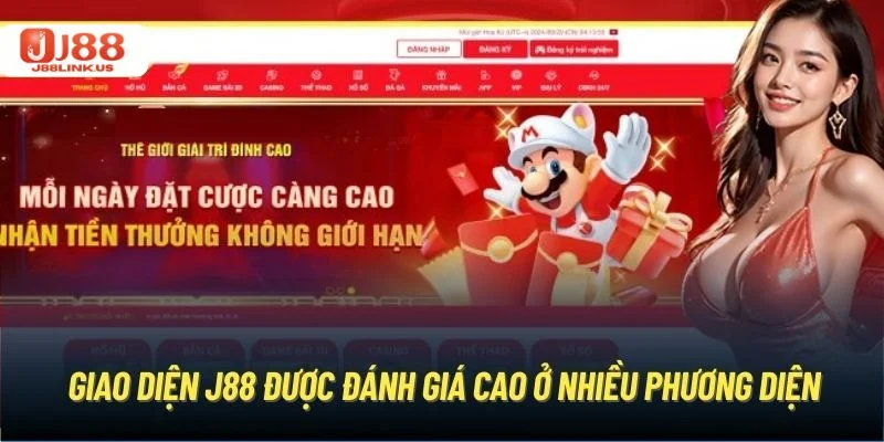 J88 BET Giao diện cá cược của J88 được đánh giá bắt mắt, thân thiện với người dùng.